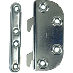 Skabshængsel 50 mm-17/20 – udenpåliggende låger med skarpe hjørner, venstrehængt – grå Skabshængsel 50 mm-17/20 – udenpåliggende låger med skarpe hjørner, venstrehængt – grå