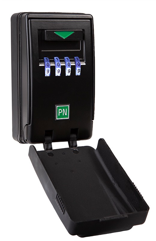 Nøgleboks med lys og kodelås – Sort