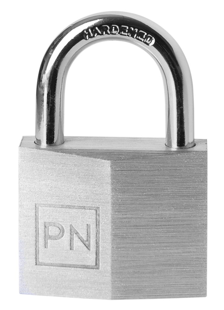 Hængelås 40 mm – 4 stifter – Aluminium