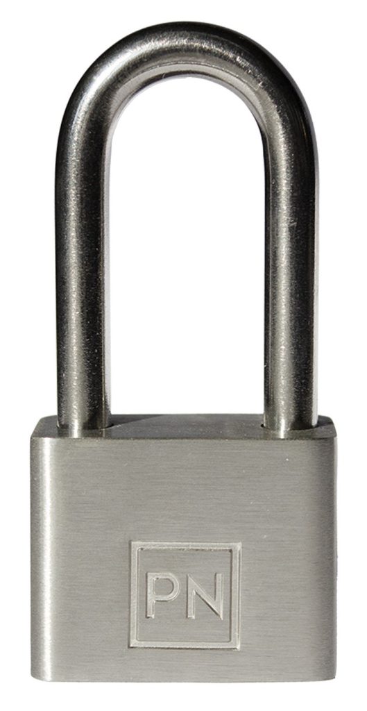 Hængelås 40 mm – 4 stifter – Rustfri – Lang bøjle Hængelås 40 mm – 4 stifter – Rustfri – Lang bøjle