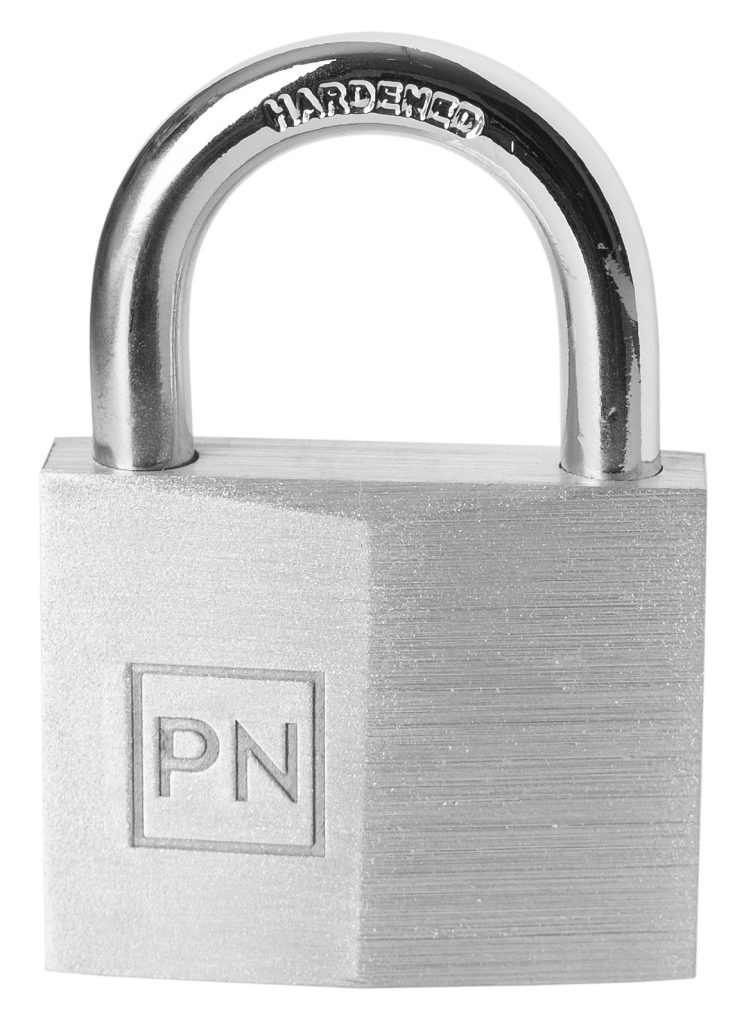 Hængelås 50 mm – 5 stifter – Aluminium