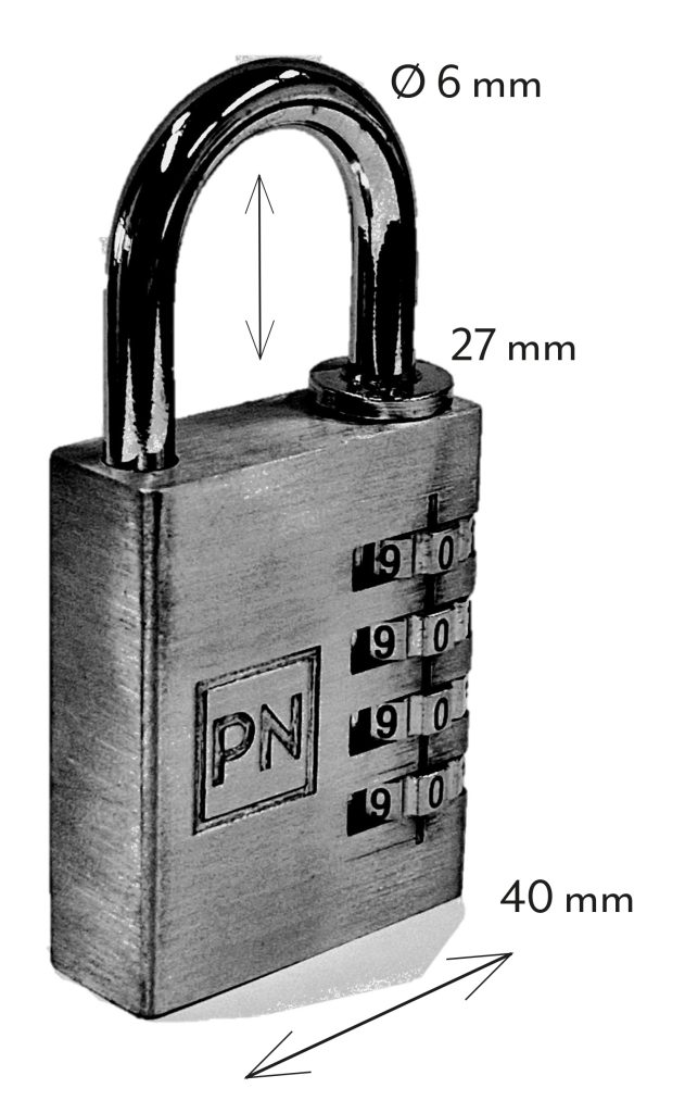 Hængelås 40 mm – Kodelås – Aluminium