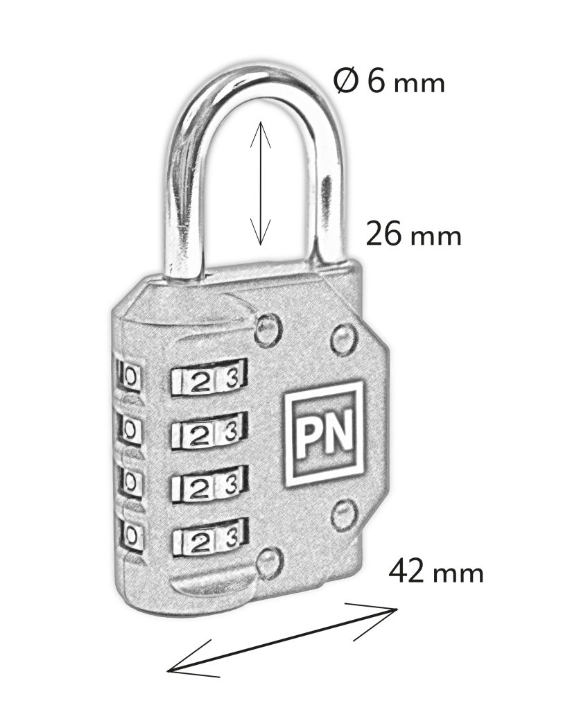 Hængelås 42 mm – Kodelås – Sort